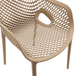 Modern Armrest Chair - Beige - Image 4