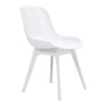 Modern Lounge Armless Chair Set Of 2 - White - Image 3