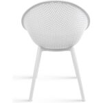 Round Back Lounge Chair Set Of 2 – White - Image 5
