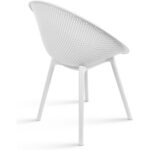 Round Back Lounge Chair Set Of 2 – White - Image 4
