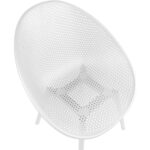 Round Back Lounge Chair Set Of 2 – White - Image 6