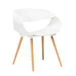 Premium Designer Lounge Chair Set Of 2 - White/Black - Image 4