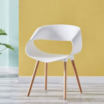 Premium Designer Lounge Chair Set Of 2 - White/Black - Image 3