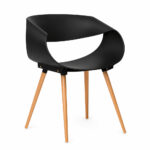 Premium Designer Lounge Chair Set Of 2 - White/Black - Image 2