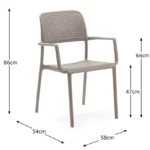 Stackable Outdoor Dining Arm Chair - Image 3