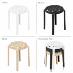 Slatted Round Stool - Image 2