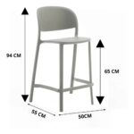 Modern Bar Stool Chair Set Of 2 – White - Image 7