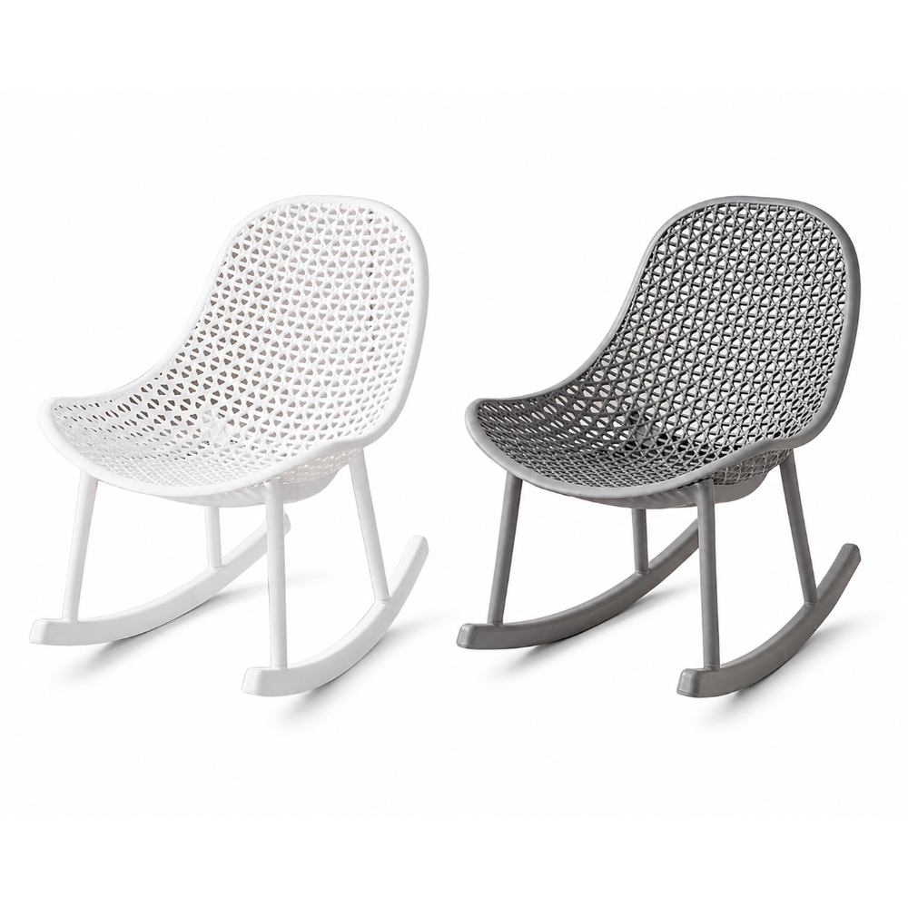 OSM-2267-Grey-White Indoor Outdoor Rocking Chair Set Of 2 - Image 1