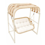 Rattan Hanging Swing Chair with Stand - Image 3