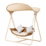Wicker Hanging Swing Chair with Stand - Image 2