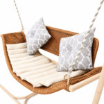 Wicker Hanging Swing Chair with Stand - Image 4