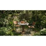 Round Cafe Table Set – Mocha Finish - Image 3