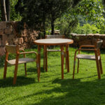 Round Dining Table - 80 cm (Light Cherry Finish)