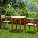 Round Dining Table - 80 cm (Light Cherry Finish) - Image 2