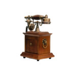 Classic Wooden Vintage Telephone - Retro Dial Design - Image 2