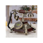 Antique Style Telephone with Ornate Base - Gold Finish - Image 2