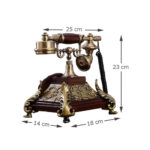 Antique Style Telephone with Ornate Base - Gold Finish - Image 4