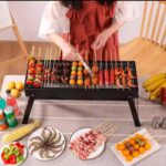Folding Outdoor Barbecue Grill With Coal Drawer - Image 2