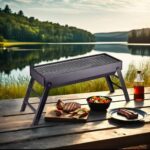 Folding Outdoor Barbecue Grill With Coal Drawer - Image 3