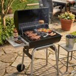 Charcoal Grill Trolley Black With Large Heat Retention Grate - Image 2