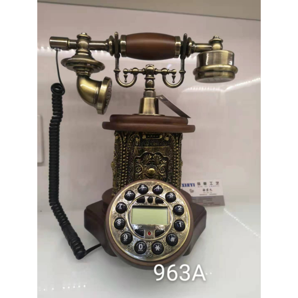 OSM-965-1 Vintage Rotary Dial Telephone - Antique Brass Finish - Image 1