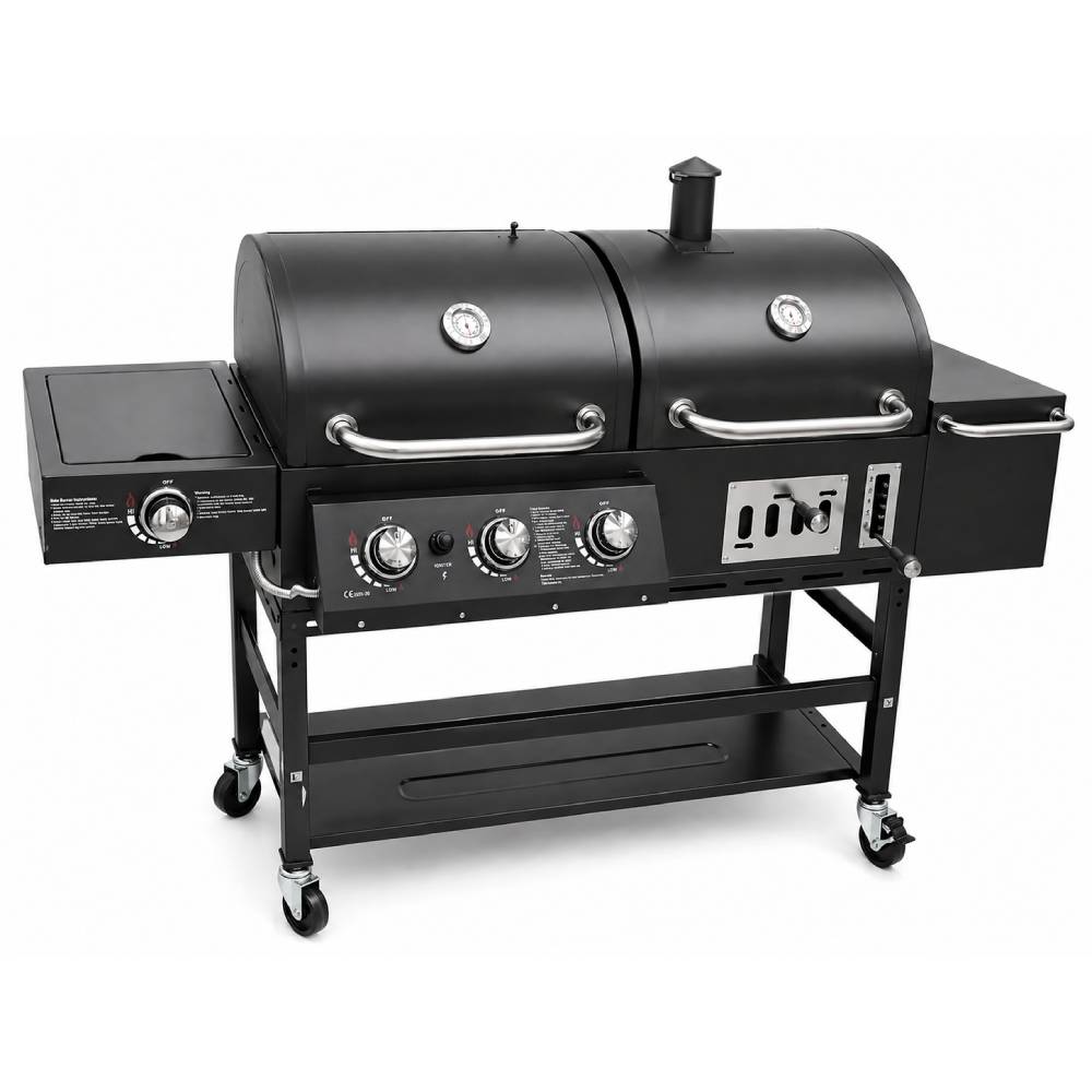 Osm-1949-1 Gas & Charcoal Grill w/ Offset Smoker - Image 1