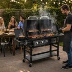 Gas & Charcoal Grill w/ Offset Smoker - Image 3