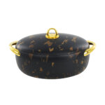 Gold Accent Insulated Plastic Hotpot with Handle - Image 2