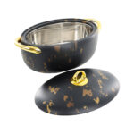 Gold Accent Insulated Plastic Hotpot with Handle - Image 3