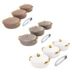 Gold Accent Insulated Plastic Hotpot with Handle