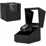 Wooden Single Watch Winder PU Leather