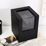 Wooden Single Watch Winder PU Leather - Image 3