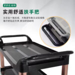 Premium 3-Tier Serving Trolley with Waste Basket - Image 2