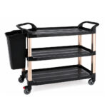 Premium 3-Tier Serving Trolley with Waste Basket - Image 4