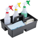 Multi-Compartment Plastic Tool Basket with Handle - Image 2