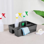 Multi-Compartment Plastic Tool Basket with Handle - Image 3