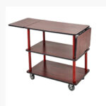 Multi-Tier Service Trolley with Folding Top