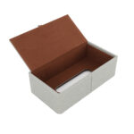 PU Leather Tissue Box with Wooden Top - Image 3