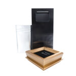 Modern Indoor Trash Bin with Removable Ashtray Lid - Image 3
