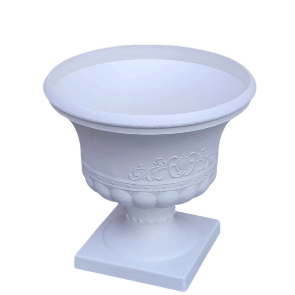 OSM-2101-1 Classic Round Planter Pot - White (PP Plastic) - Image 1