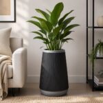 Modern Ribbed Planter Pot - Image 3