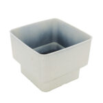 Ribbed Design Flower Pot - White (PP Plastic) - Image 2