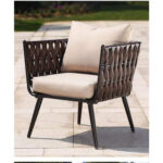 Garden Sofa Set - Rope Woven Design with Cushions - Brown - Image 2