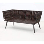 Garden Sofa Set - Rope Woven Design with Cushions - Brown - Image 3