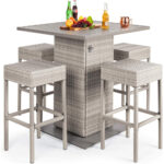 Outdoor Bar Dining Set - 4 Seater