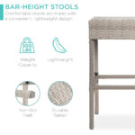 Outdoor Bar Dining Set - 4 Seater - Image 3