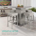 Outdoor Bar Dining Set - 4 Seater - Image 6