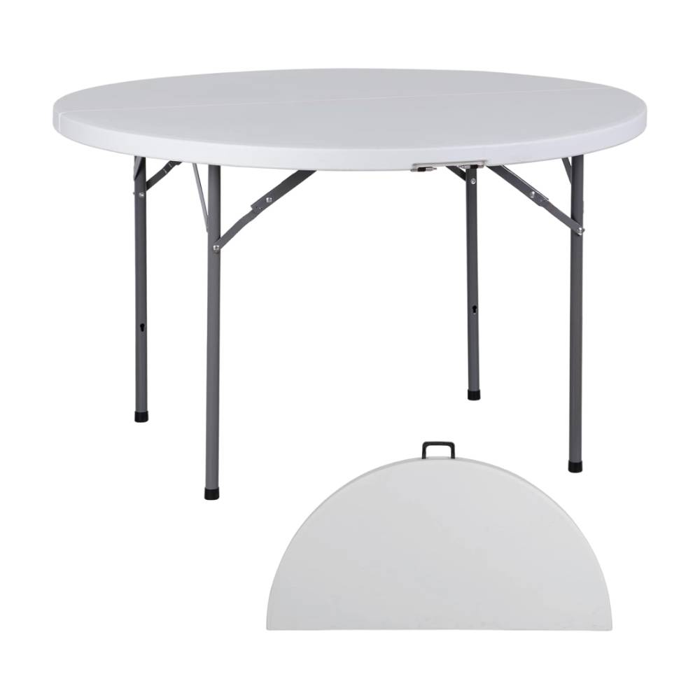 OSM-2129-1 Round Folding Table - PP Top with Iron Frame 4ft - Image 1