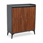 Modern MDF Wood Finish Storage Cabinet