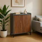 Modern MDF Wood Finish Storage Cabinet - Image 7